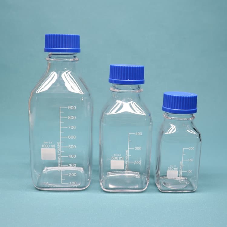 PP LDPE Wide Mouth square reagent bottle