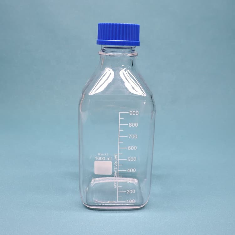 to work square reagent bottle